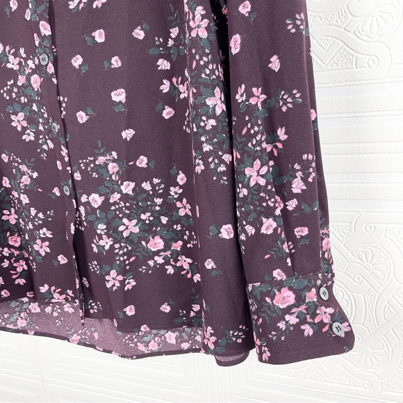 PEARL Lela Rose Floral Button Down Top Small - Picture 7 of 7